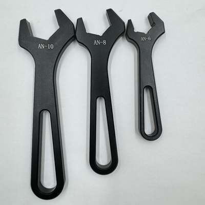 Universal Car AN Fitting Wrench Kit AN4-An16 Black Racing CNC Parts with Aluminum Construction Sprint Car Tool Sets 6PCS