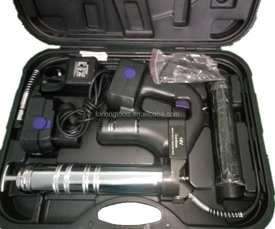 Universal OE NO. 18V Black Electric Grease Gun Rechargeable with 500cc Capacity and Long Life Japan Type Cordless