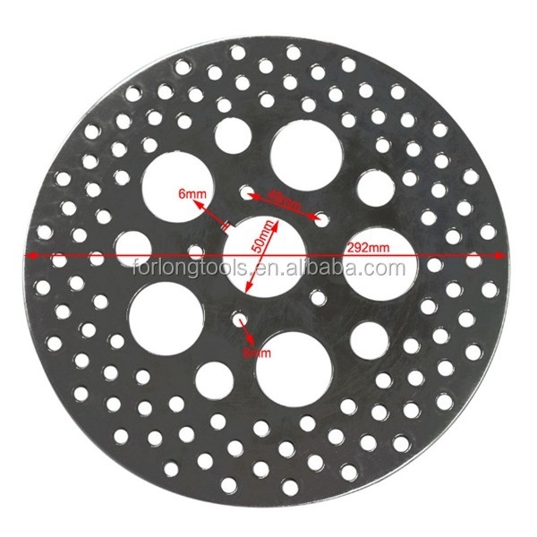 Harley Davidson XLH 883 Sportster Rear Brake Disc Rotor in Stainless Steel or Titanium with Mounting Hole 5 Position Rear