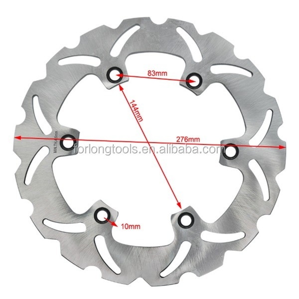 Replace/Repair Purpose Honda VFR Z 400 CBR F 600 Front Brake Disc Rotor 276mm Size with 6 Mounting Holes at Front Position
