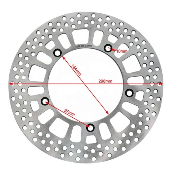Stainless Steel 296MM Round Front Brake Disc Rotor for HONDA STEED 400 600 VT C SHADOW 600 Perfect Fit and Performance
