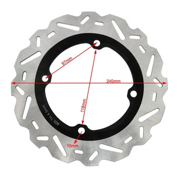 Rear Position 240mm Fixed Disc Brake Rotor for Honda Racing Bike CB F 500 CB X 500 CBR R 500 Smooth and Quiet Braking