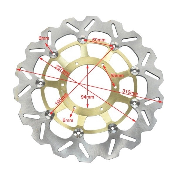 310mm Floating Brake Disc Rotor for Honda Racing Bike CB 1000 R CBR RR 1000 CTX ABS 1300 4.5mm Thickness 1.50kg
