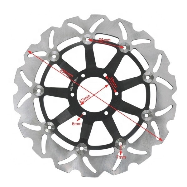 6 Mounting Holes 296MM Stainless Steel Motorcycle Floating Brake Disc Rotor for Honda CBR F 600 Crossrunner 800 VFR 800