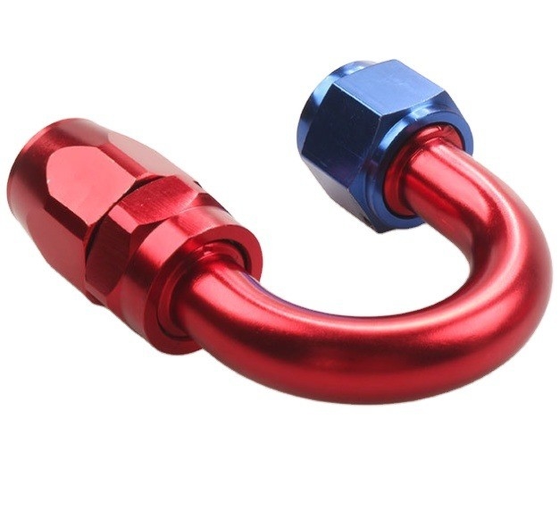 Universal Car Fitment Performance Aluminum AN4 AN6 AN8 AN10 Swivel Fittings with 45 Degree Angle Connections