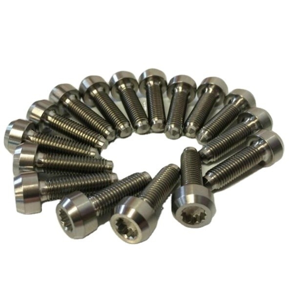 Grade GR5 Titanium Split Rim Bolts M7 x 24MM DIN Standard Natural Finish for Your Manufacturing Needs