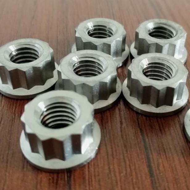 Universal 3/8-24 Titanium 12 Point Nut for Strong and Secure Threaded Connections OE NO. Standard