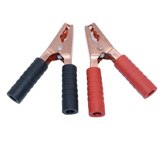 200A Safety Heavy Duty Brass Battery Alligator Clamps Universal PVC Insulator Strong Alligator Clips for Car
