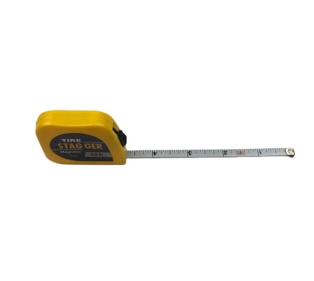 Yellow Steel 3M 10 Feet Tire Stagger Tape Measure with 1/4 Inch Blade Width Affordable and Heavy-Duty Construction