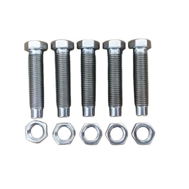 DIN Standard and Titanium Bolt 7/16&quot;-20 With 9/16&quot; Hex Nut for 1-1/8&quot; Torsion Stop Natural Finish