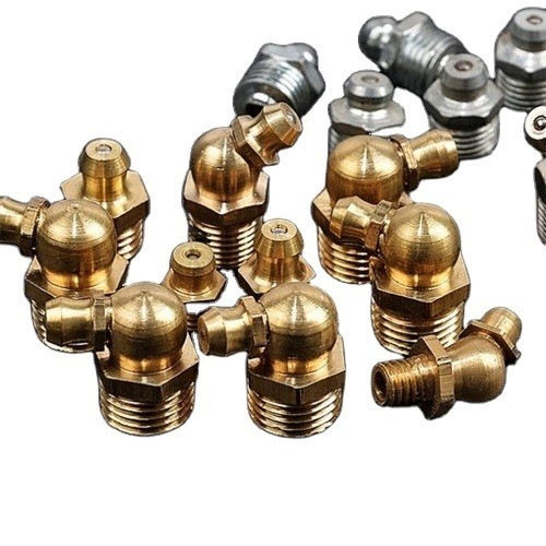 Universal Car Fitment Straight Brass Hydraulic Grease Nipple M6 M8 M10 for Heavy Duty Drive Excavator Truck OE NO. Standard