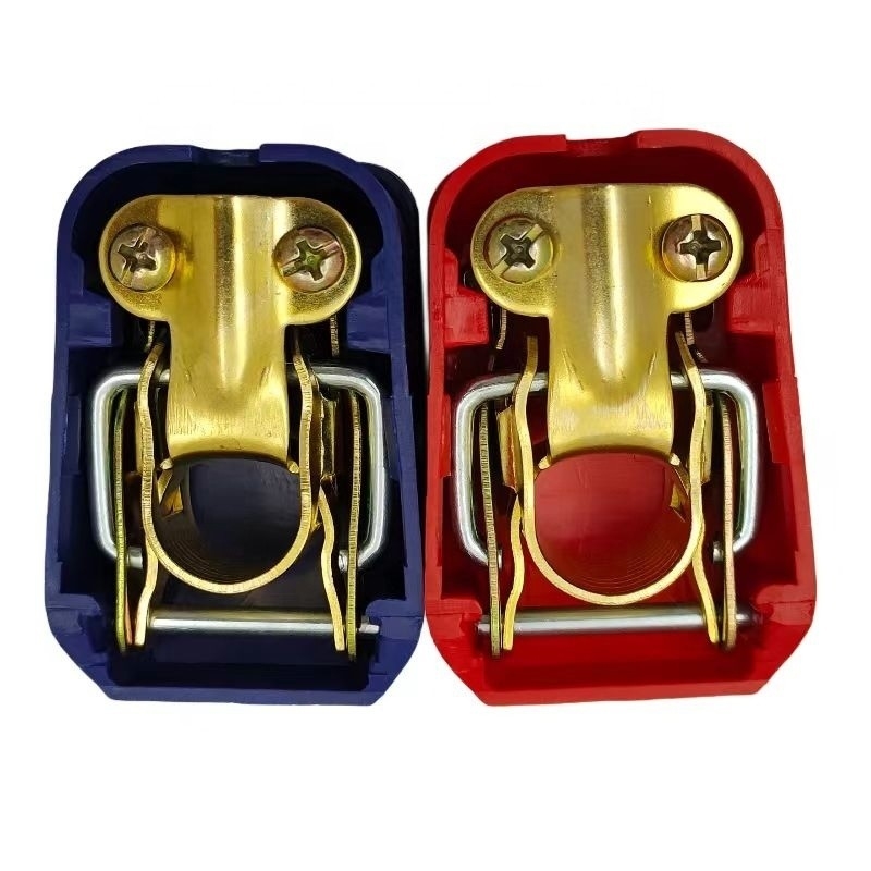 Clamping Down Copper-Zin Plated Battery Switch Terminal 4-6 AWG Gauge Input for Car Boat Steel and Brasses