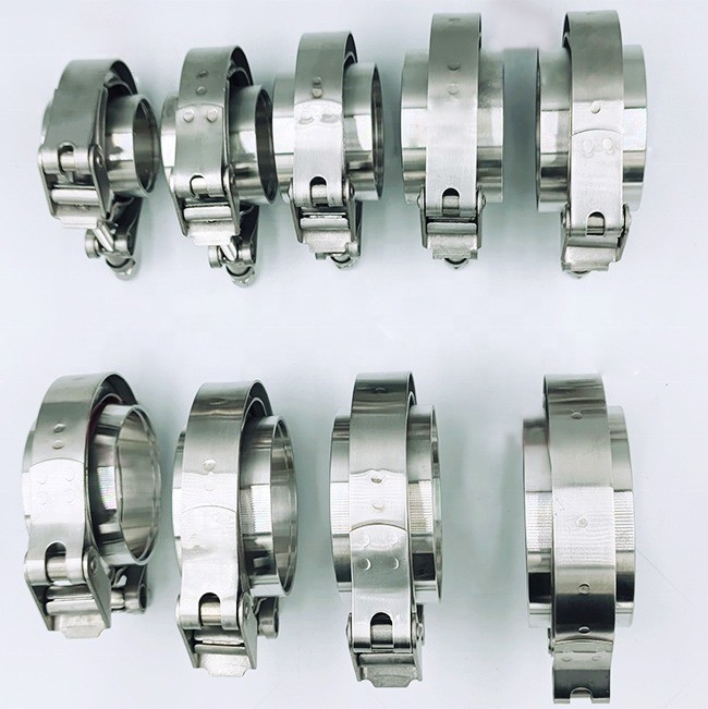 1.5-6.0 Universal 304 Stainless V Band Exhaust Clamps With Female Male Flange Kit Year Universal Universal