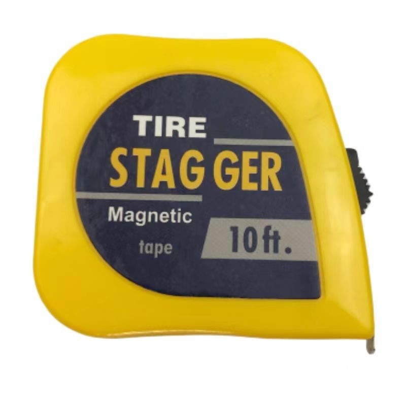 Yellow 10 Feet Magnetic Racing Tire Stagger Tape Measure 1/4&quot; Blade Width for Precision Measurement in Imperial Inch