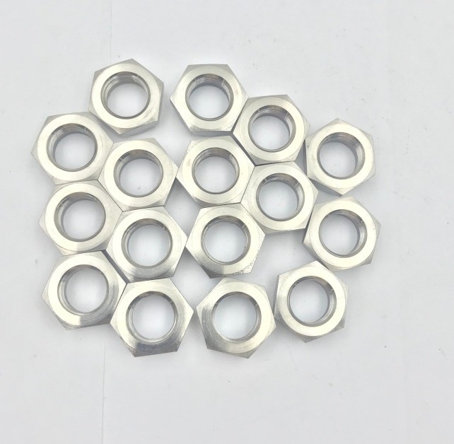 DIN Standard Natural Finish 1/2-20 Thin Nyloc Nut for Sprint Car Racing in Titanium Gr5 and Durability
