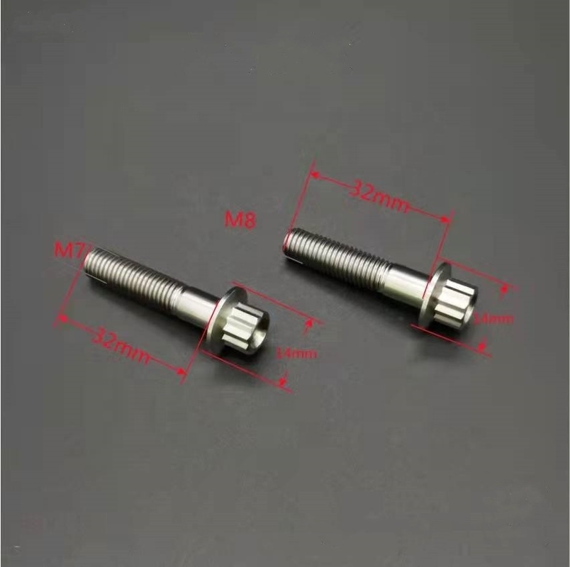 ISO Standard ZINC Finish Steel and Titanium Gr5 12 PT BBS Split Rim Bolts M7 x 32mm M8*32mm for Automotive Applications
