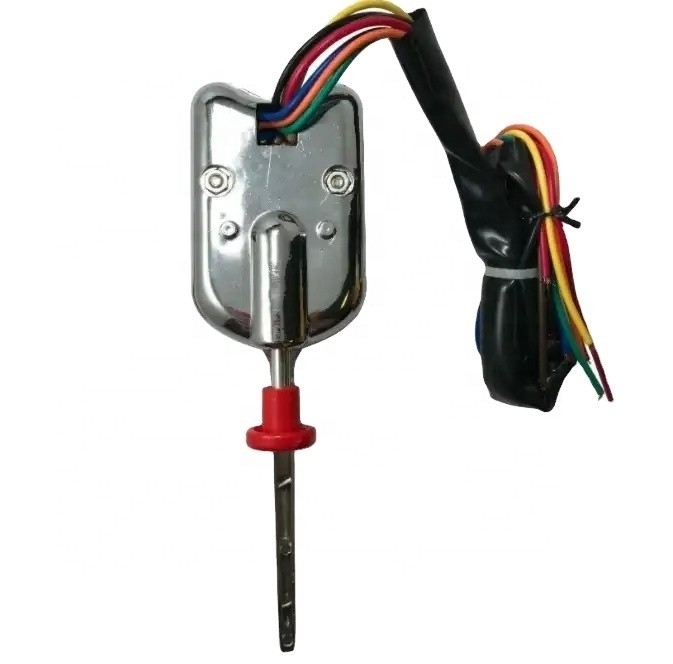 Universal Street Hot Rod Chrome Column Mount Black Turn Signal Switch with Hazard Knob Replace/Repair Purpose