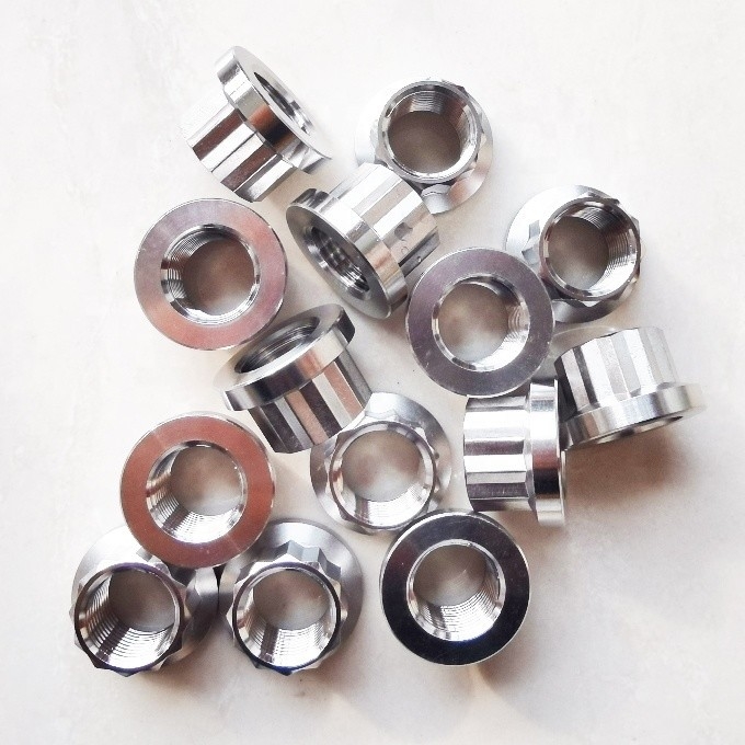 Universal Nuts 1/2-20 Thread 12 Point 9/16 Socket Size Titanium GR5 6AL-4V Year Universal Purpose for Replace/Repair 6AL-4V