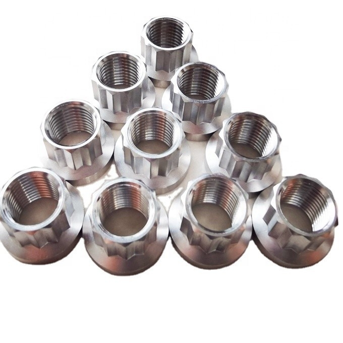 Universal 12 Point Flange Nuts 3/8-24 Thread 7/16&quot; SOCKET/WRENCH Made of High Strength Titanium Alloy for Versatility