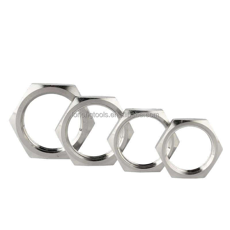 Natural Finish Stainless Steel Hex Jam Nut 5/8-18 Thin Nut for Standard Size in Imperial Measurement System