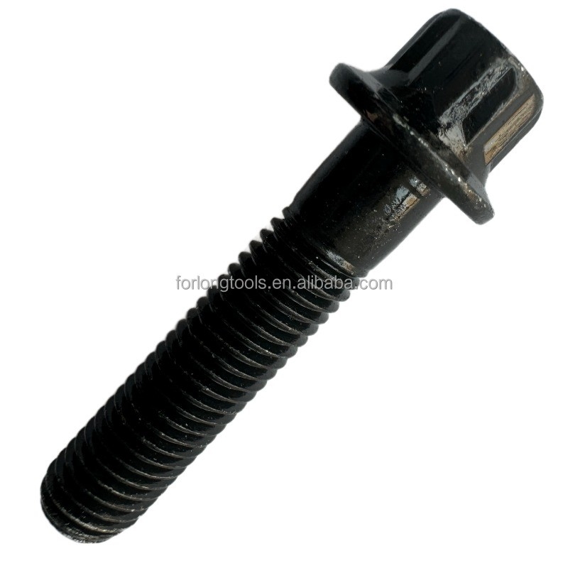 DIN Standard Silver Finish M7x 32MM LENGTH Steel 12 PT Flange Head Bolts in Black for Automotive Industry Applications